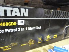 *Titan TTL488GD0 25PC 2-in-1 Multi-Tool Comprising of Long Handled Hedge Trimmer & Strimmer