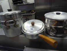 Assorted Aluminium & Stainless Steel Pans & Steamers