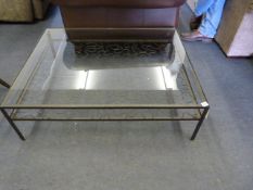 Plate Glass & Wrought Iron Occasional Table
