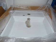 *Square Wall Mounted Single Hole Wash Hand Basin