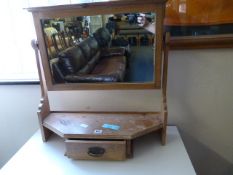 Pine Framed Dressing Table Mirror with Stand