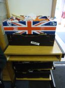 4 Boxes of Bric-a-Brac & Decorative China - Hip Flasks - Glassware etc