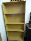 Open Bookcase in Light Oak Finish