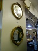 2 Ornate Circular Mirrors
