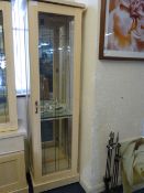 Limed Oak & Plate Glass Illuminated Display Unit