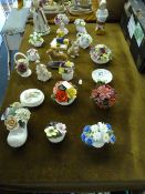 Collection of China Flower Ornaments etc