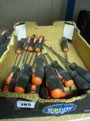 Box containing 15 Long Reach Screw Drivers