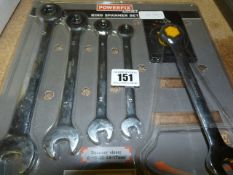 Powerfix 5 Piece Ratchet Ring Spanner Set