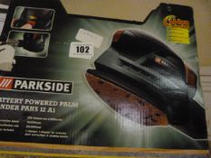 Parkside Battery Powered Palm Sander Model PAHS12A1