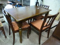 Andy Thornton Rectangular Dining Table with 4 Dining Chairs