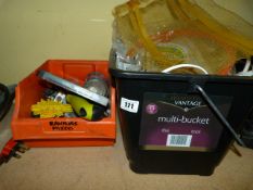 Box of Assorted Electric Cables - Drill Bits - etc