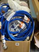 *Box Containing Large Quantity of Blue & Red Water Hoses