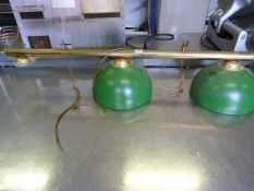 Brass & Green Pool Table Lamp