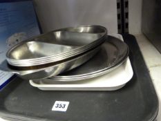 Non Slip & Stainess Steel Trays - Divided Dishes etc