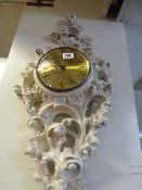 Cream Painted Wall Clock