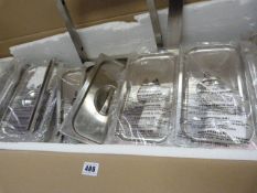 *Stainless Steel 6 Pot Over Table Ingredients Shelf