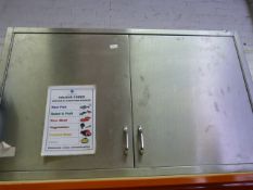 Stainless Steel Wall Mounted Storage Cupboard Enclosed by Double Doors
