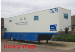 SDC Single Axle 11 Metre Ex NHS Mobile Screening Trailer - Year of Manufacture 2000 - Tested until