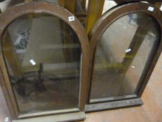 2 Arch Topped Window Framed with Hardwood Surrounds