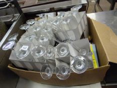 Box Containing Champagne Flutes etc