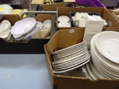 *3 Boxes of Assorted White Crockery