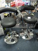 *BLK GASLIFT BARSTOOL  2PK