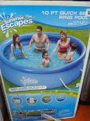 *10 FOOT INFLATABLE SWIMMING POOL WITH FILTER