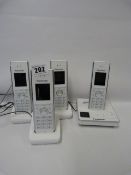 *PANASONIC QUAD DECT WHITE CORDLESS TELEPHONE SET