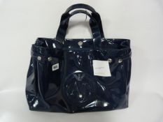 *ARMANI JEANS PATENT TOTE HANDBAG