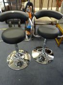 *2 BLACK GAS LIFT BAR STOOLS