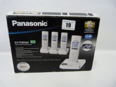 *PANASONIC QUAD DECT WHITE CORDLESS TELEPHONE