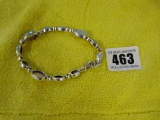 *SILVER BRACELET BLU/GREEN