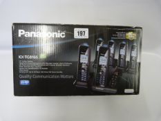 *PANASONIC SIX DECT BLACK CORDLESS TELEPHONE SET