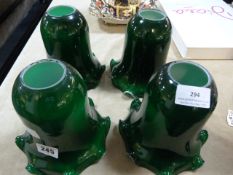 4 Green Lamp Shades