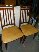 Pair of High Back Mahogany Dining Chairs