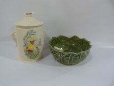 Sylvac Salad Bowl & Wade Vase