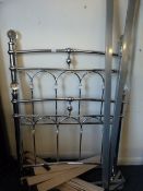 Polished Chrome & Crystal Single Bed