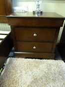 *Mahogany 2 Drawer Bedside Cabinet
