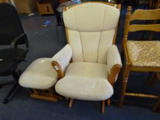 Glider Rocker with Foot Stool