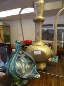 Brass Eastern Coffee Pot, Glassware etc