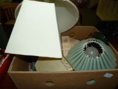 Box Containing Table Lamps etc