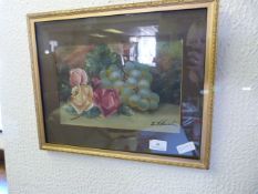 Gilt Framed Oil Painting Depicting Still Life