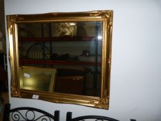 Gilt Framed Bevelled Glass Mirror