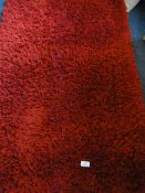 Red Shag Pile Rug