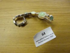 *Silver Bracelet - Blue & Green