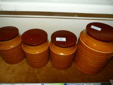 4 Hornsea Pottery Saffron Containers
