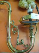Art Deco Brass Wall Gas Lamp