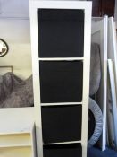 White and Black 5 Drawer Storage Unit