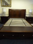 *Mahogany King Size Bed Base with Drawers
