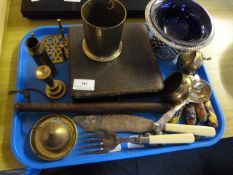 Tray containing Collectable Items including Cutlery - Platedware etc
